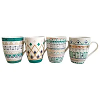 Cană PS Ornament grecesc 320 ml/ Ceramică/ Multicolor