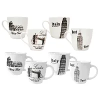 Cană PS City-Coffe 380 ml/ Ceramică/ Multicolor