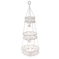 Ghiveci pentru flori NVT 22167 White/ Țesătură/ Pe perete