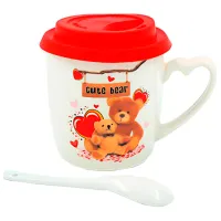 Кружка Sf.Valentine Медвежата 370 мл/ Керамика/ Разноцветный