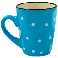 Cană PS Puncte albe 180 ml/ Ceramică/ Multicolor