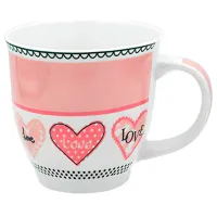 Кружка Sf.Valentine Сердечки 400 мл/ Керамика/ Разноцветный