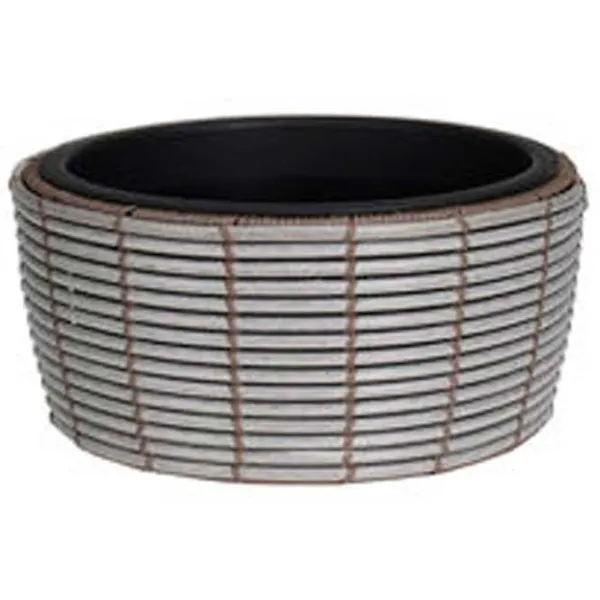 Ghiveci pentru flori H&S 50620.1 Gray/ Rattan artificial/ Pe pervaz photo 1