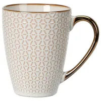 Cană Metallic Glazed Rim 47377 330 ml/ Ceramică/ Multicolor