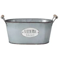 Горшок для цветов ProGarden Nature Серебристый/ Металл/ На полу