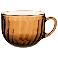 Ceașcă Glass Ink Elica 670 ml/ Sticlă/ Smoky clear