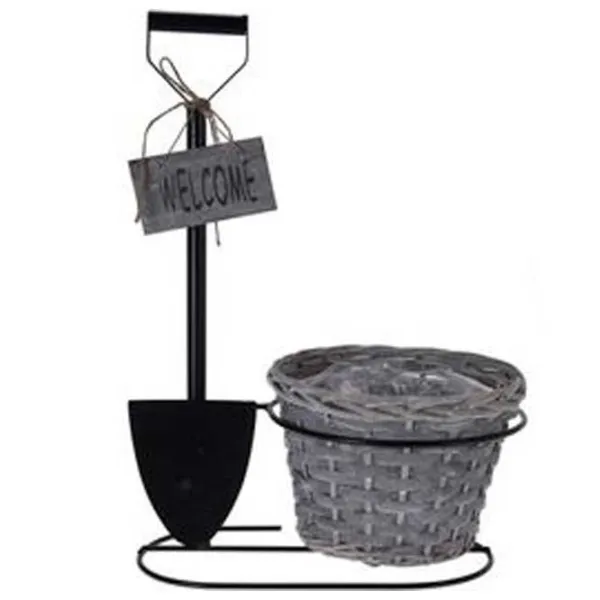 Ghiveci pentru flori ProGarden 24744 Black/ Metal/ În pământ photo 1