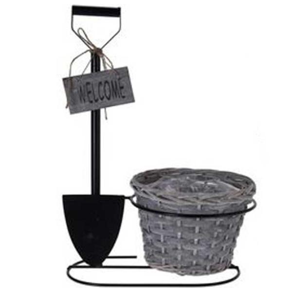Ghiveci pentru flori ProGarden 24744 Black/ Metal/ În pământ photo 1
