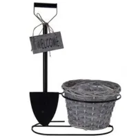 Горшок для цветов ProGarden 24744 Черный/ Металл/ В земле