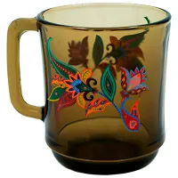 Кружка Glass Ink Basilico 310 мл/ Стекло/ Дымчатый прозрачный