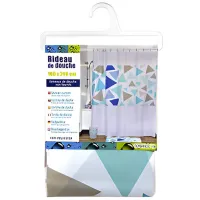Perdea de duș Tendance Geometric 200 x 180 cm/ Poliester/ White