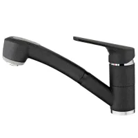 Смеситель для кухни Teka MTP 978 Granit Schwarzmetallic Однорычажный/ выдвижной/ Латунь/ Черный