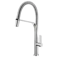 Baterie pentru bucătărie Teka FO 999 Mono comandă/ flexibil/ Alamă/ Crom