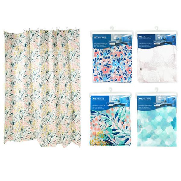Perdea de duș Bathroom Solutions Flowers 200 x 180 cm/ Poliester/ Multicolor photo 1 Perdea de duș Bathroom Solutions Flowers 200 x 180 cm/ Poliester/ Multicolor photo 1