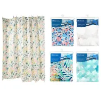 Perdea de duș Bathroom Solutions Flowers 200 x 180 cm/ Poliester/ Multicolor