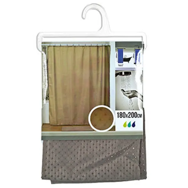 Perdea de duș Tendance Diamond 200 x 180 cm/ Poliester/ Beige photo 1