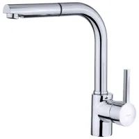 Baterie pentru bucătărie Teka ARK 938 Mono comandă/ extractibilă/ Granitek/ Crom