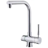 Baterie pentru bucătărie Teka OS 206 Mono comandă/ pivotantă/ Alamă/ Crom