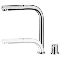 Baterie pentru bucătărie Teka AUK 983 Mono comandă/ pivotantă/ Alamă/ Crom