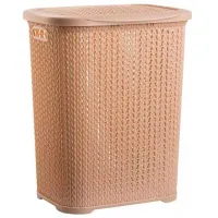 Корзина для белья Magnus S0002 55 л/ Пластик/ Бежевый