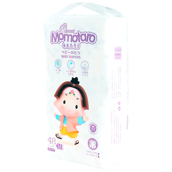 Подгузники для детей Momotaro Baby Diapers M 6 - 11 кг/ 48 шт. photo 1