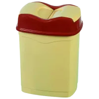 Мусорное ведро Magnus CK 009 15 л/ Пластик/ Бежевый с коричневым