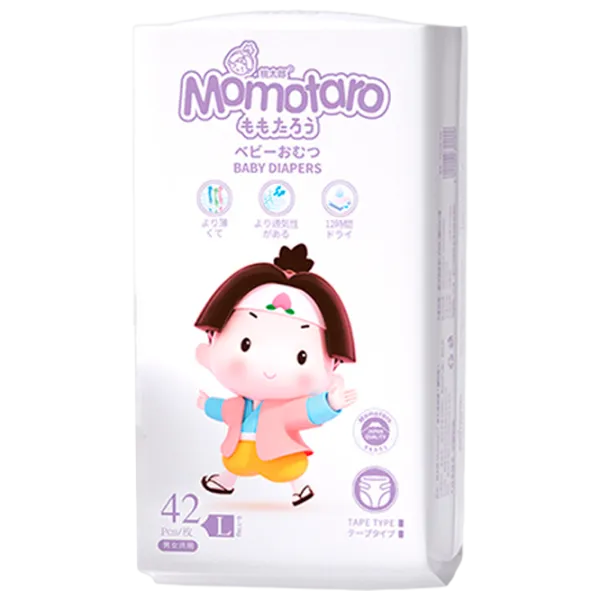 Подгузники для детей Momotaro Baby Diapers L 9 - 14 кг/ 42 шт. photo 1