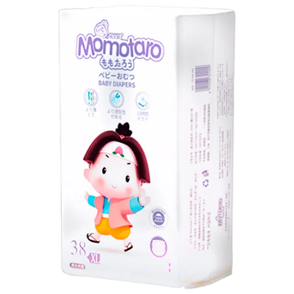 Подгузники для детей Momotaro Baby Diapers XL 12 - 17 кг/ 38 шт. photo 1