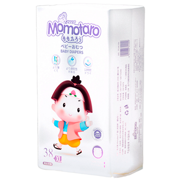 Подгузники для детей Momotaro Baby Diapers XL 12 - 17 кг/ 38 шт. photo 1