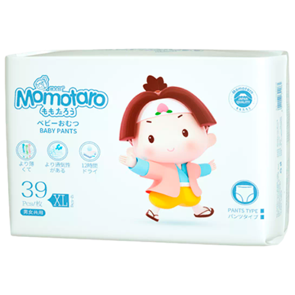 Scutece pentru copii Momotaro Pull-up pants XL 12 - 17 kg/ 39 buc. photo 1