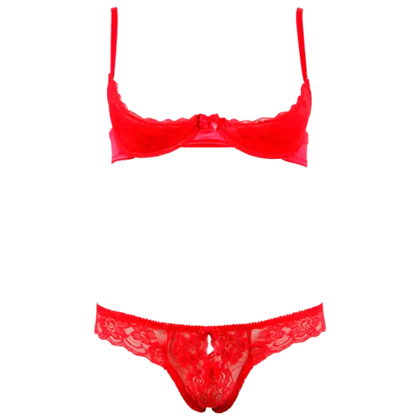 Комплект нижнего белья Cottelli Half-Cup 22201993251 (85B/ L) Красный photo 1 Комплект нижнего белья Cottelli Half-Cup 22201993251 (85B/ L) Красный photo 1