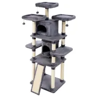 Когтеточка для кошек Costway PS7435HS Комплекс/ Напольная/ Серый