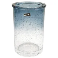 Стакан для зубных щёток MSV Harriet Стекло/ Синий/ На столе