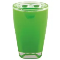 Стакан для зубных щёток MSV Tahiti Акрил/ Зелёный/ На столе