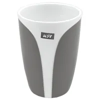 Стакан для зубных щёток MSV Kandy Пластик/ Серый/ На столе
