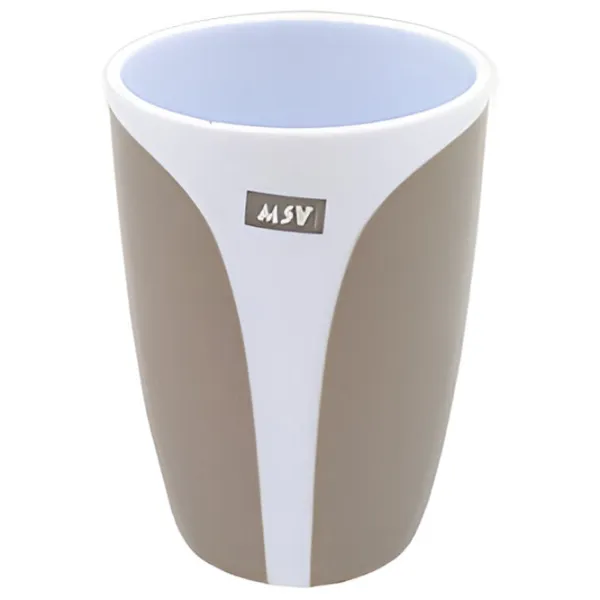 Стакан для зубных щёток MSV Kandy Пластик/ Коричневый/ На столе photo 1