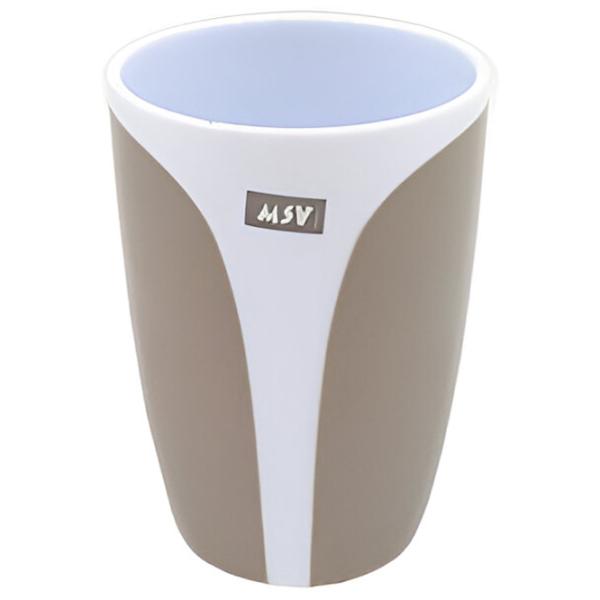 Стакан для зубных щёток MSV Kandy Пластик/ Коричневый/ На столе photo 1