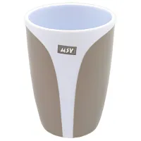 Стакан для зубных щёток MSV Kandy Пластик/ Коричневый/ На столе