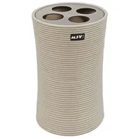 Стакан для зубных щёток MSV Jaipur Полирезин/ Бежевый/ На столе