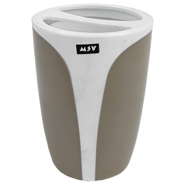 Стакан для зубных щёток MSV Kandy Пластик/ Серый/ На столе photo 1