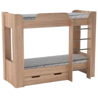 Pat pentru copii KompaniT Twix-2 70 x 190 cm/ PAL/ Sonoma Oak