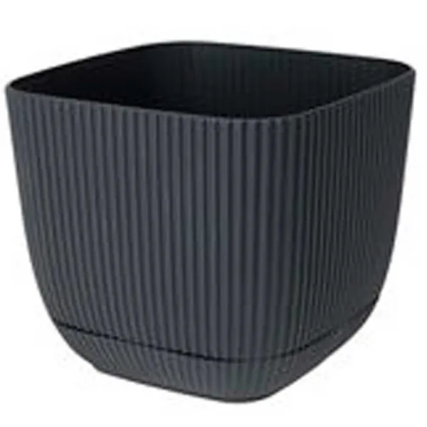 Ghiveci pentru flori PS 50729 Black/ Plastic/ Pe pervaz photo 1