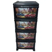 Комод Magnus D009/ D 92см x 38см x 47см/ Пластик/ Черный