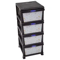 Комод Magnus D009/ D 92см x 38см x 47см/ Пластик/ Черный