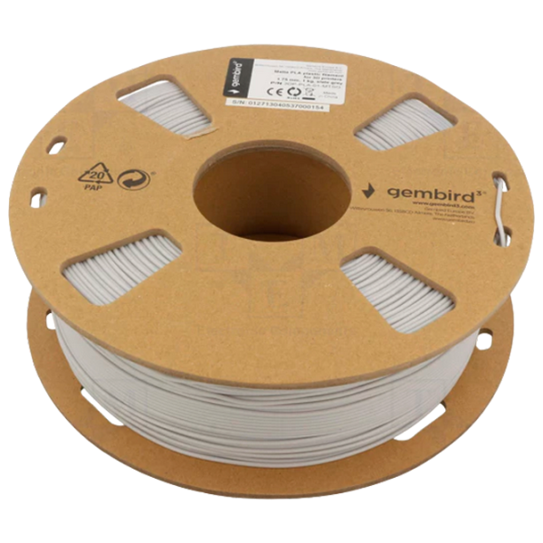Филамент Gembird 3DP-PLA-01-MTSG Серый photo 1