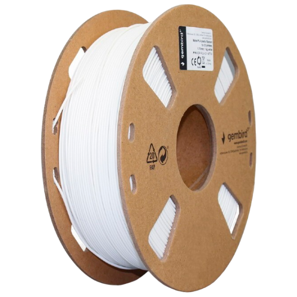 Filament Gembird 3DP-PLA-01-MTW White photo 1