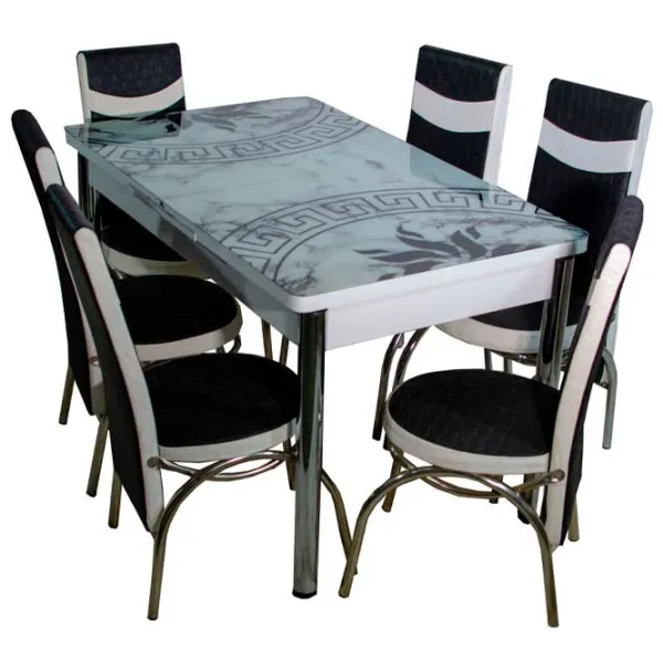 Masă de bucătărie extensibilă Magnus Kelebek II 0667 Sticlă/ White photo 1 Masă de bucătărie extensibilă Magnus Kelebek II 0667 Sticlă/ White photo 1
