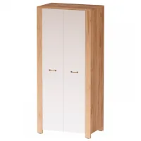 Dulap pentru haine Clasic ML-Mobila Vega № 4 90 x 54 x 200 / PAL / Stejar Craft Alb