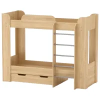 Детская кровать KompaniT Twix-2 70 x 190 см/ ЛДСП/ Дуб cонома