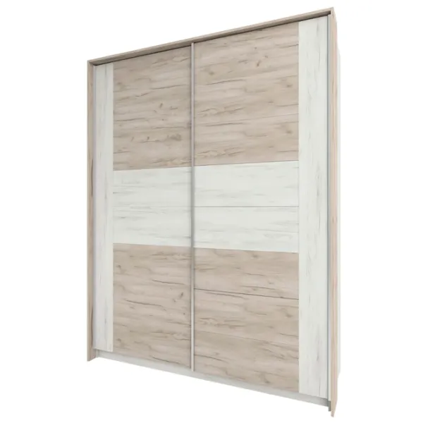 Dulap Coupe Sokme Milana  183.3 x 62 x 231.6 / DSP / Stejar Craft Alb photo 1